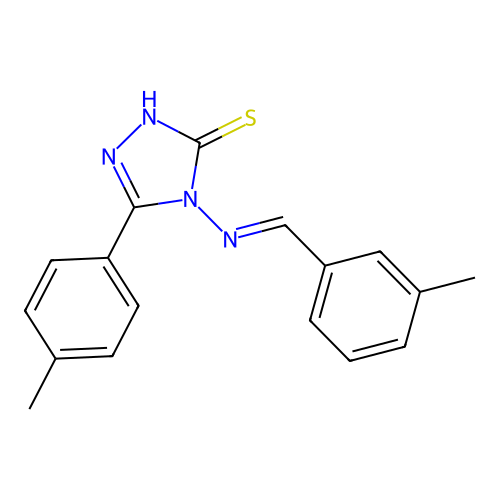 4-((3-Methylbenzylidene)amino)-5-(4-methylphenyl)-4H-1,2,4-triazole-3-thiol structure