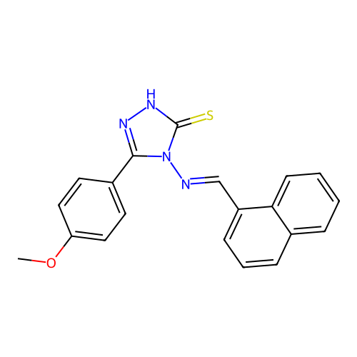 5-(4-Methoxyphenyl)-4-((1-naphthylmethylene)amino)-4H-1,2,4-triazole-3-thiol structure