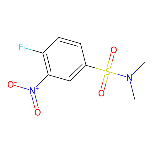 4-fluoro-N,N-dimethyl-3-nitrobenzene-1-sulfonamide structure