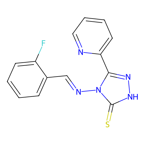 4-((2-Fluorobenzylidene)amino)-5-(2-pyridinyl)-4H-1,2,4-triazole-3-thiol structure