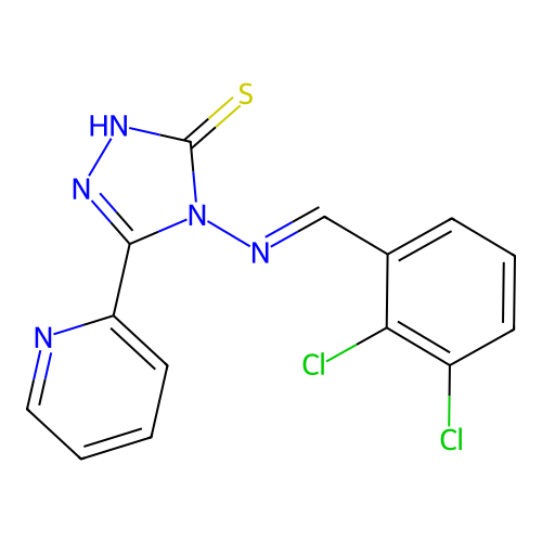 4-((2,3-Dichlorobenzylidene)amino)-5-(2-pyridinyl)-4H-1,2,4-triazole-3-thiol structure