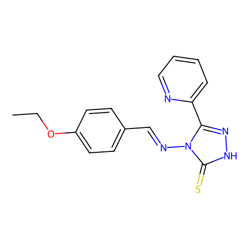 4-((4-Ethoxybenzylidene)amino)-5-(2-pyridinyl)-4H-1,2,4-triazole-3-thiol structure