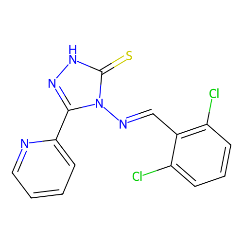 4-((2,6-Dichlorobenzylidene)amino)-5-(2-pyridinyl)-4H-1,2,4-triazole-3-thiol structure