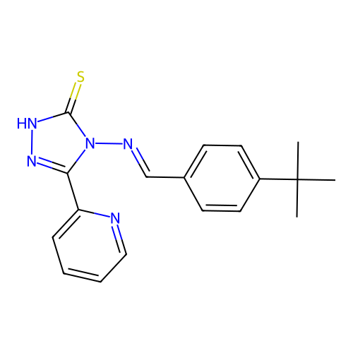 4-((4-Tert-butylbenzylidene)amino)-5-(2-pyridinyl)-4H-1,2,4-triazole-3-thiol structure