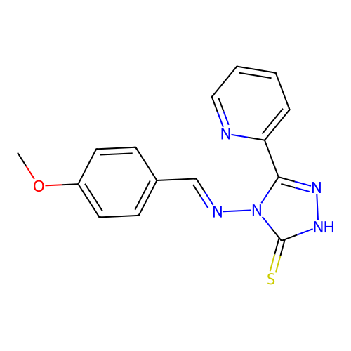 4-((4-Methoxybenzylidene)amino)-5-(2-pyridinyl)-4H-1,2,4-triazole-3-thiol structure