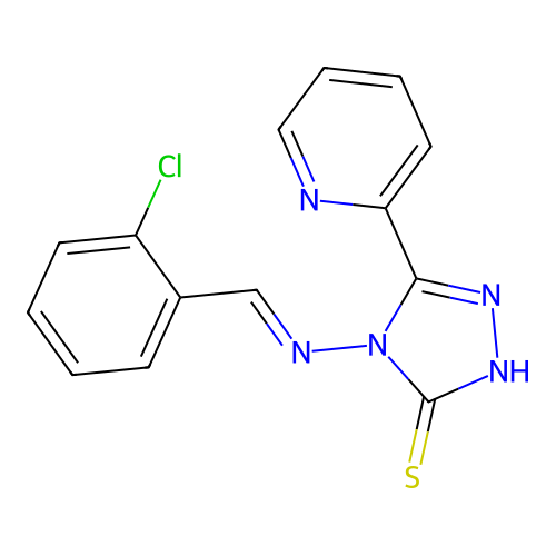 4-((2-Chlorobenzylidene)amino)-5-(2-pyridinyl)-4H-1,2,4-triazole-3-thiol structure