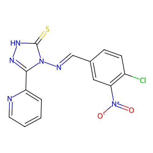 4-((4-Chloro-3-nitrobenzylidene)amino)-5-(2-pyridinyl)-4H-1,2,4-triazole-3-thiol structure