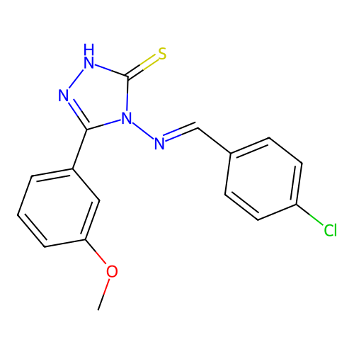 4-((4-Chlorobenzylidene)amino)-5-(3-methoxyphenyl)-4H-1,2,4-triazole-3-thiol structure