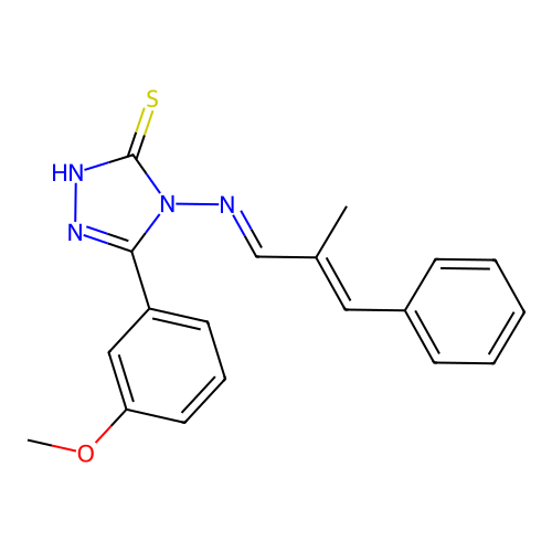 5-(3-METHOXY-PH)-4-((2-ME-3-PH-2-PROPENYLIDENE)AMINO)-4H-1,2,4-TRIAZOLE-3-THIOL structure