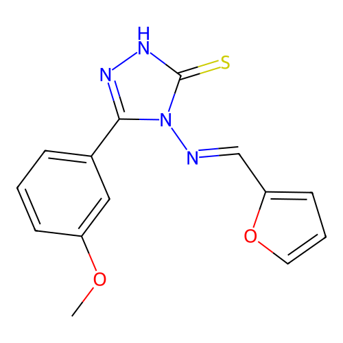 4-((2-Furylmethylene)amino)-5-(3-methoxyphenyl)-4H-1,2,4-triazole-3-thiol structure