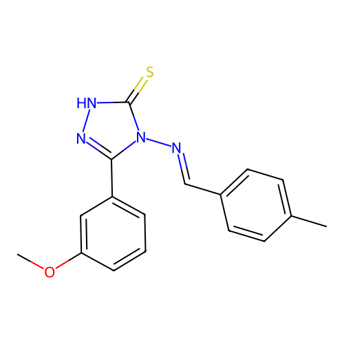 5-(3-Methoxyphenyl)-4-((4-methylbenzylidene)amino)-4H-1,2,4-triazole-3-thiol structure