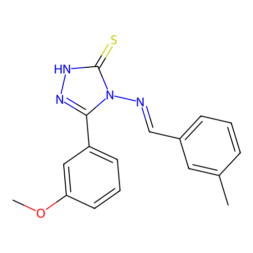 5-(3-Methoxyphenyl)-4-((3-methylbenzylidene)amino)-4H-1,2,4-triazole-3-thiol structure