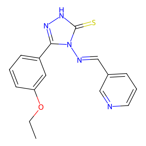 5-(3-Ethoxyphenyl)-4-((3-pyridinylmethylene)amino)-4H-1,2,4-triazole-3-thiol structure