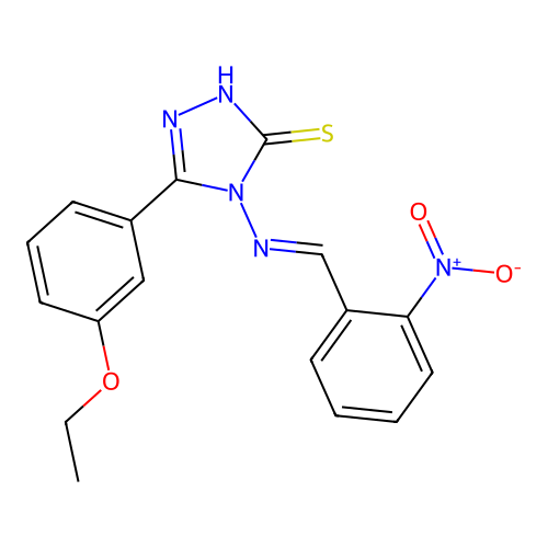 5-(3-Ethoxyphenyl)-4-((2-nitrobenzylidene)amino)-4H-1,2,4-triazole-3-thiol structure