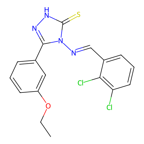 4-((2,3-Dichlorobenzylidene)amino)-5-(3-ethoxyphenyl)-4H-1,2,4-triazole-3-thiol structure
