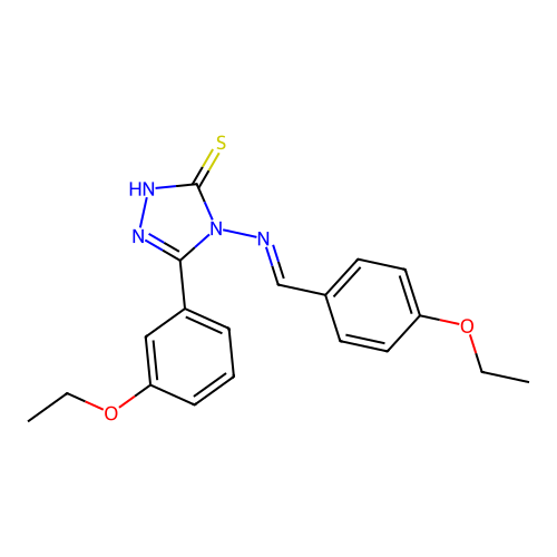 4-((4-Ethoxybenzylidene)amino)-5-(3-ethoxyphenyl)-4H-1,2,4-triazole-3-thiol structure