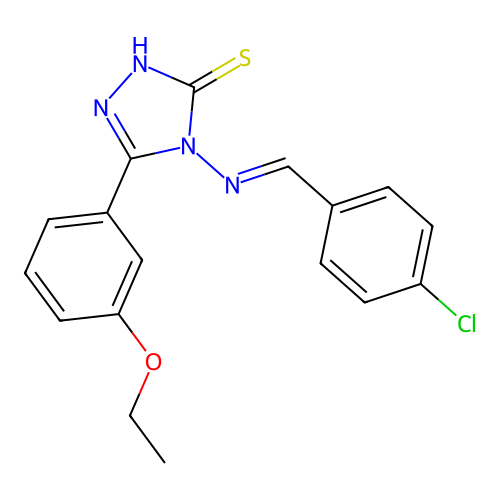 4-((4-Chlorobenzylidene)amino)-5-(3-ethoxyphenyl)-4H-1,2,4-triazole-3-thiol structure