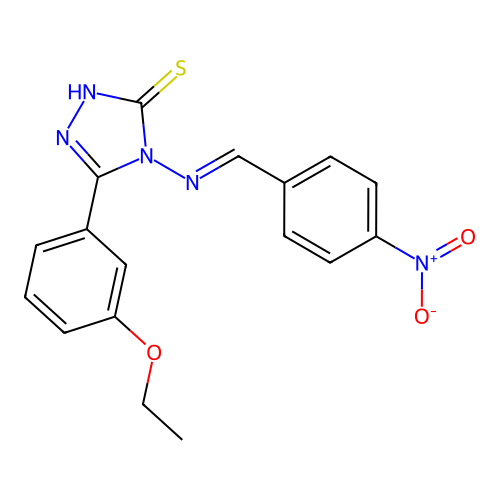 5-(3-Ethoxyphenyl)-4-((4-nitrobenzylidene)amino)-4H-1,2,4-triazole-3-thiol structure
