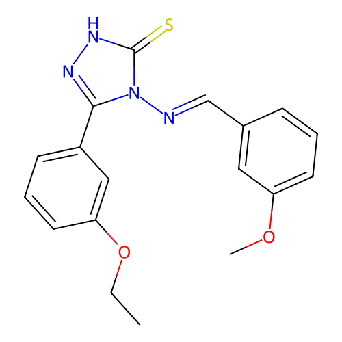 5-(3-Ethoxyphenyl)-4-((3-methoxybenzylidene)amino)-4H-1,2,4-triazole-3-thiol structure
