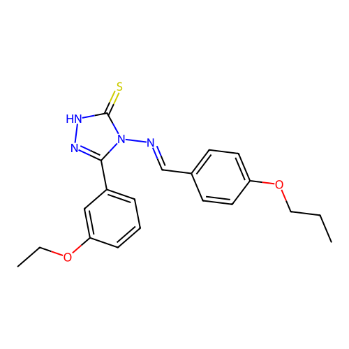 5-(3-Ethoxyphenyl)-4-((4-propoxybenzylidene)amino)-4H-1,2,4-triazole-3-thiol structure
