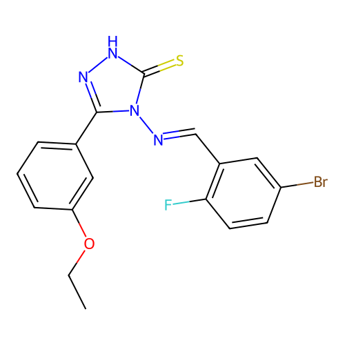 4-((5-BR-2-Fluorobenzylidene)amino)-5-(3-ethoxyphenyl)-4H-1,2,4-triazole-3-thiol structure