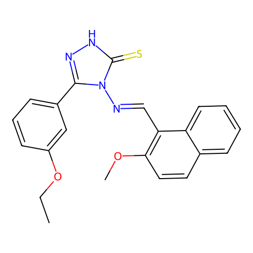 5-(3-Ethoxy-PH)-4-(((2-meo-1-naphthyl)methylene)amino)-4H-1,2,4-triazole-3-thiol structure