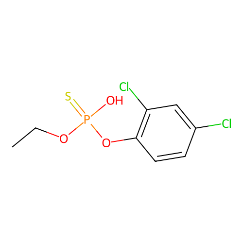 Phosphorothioic acid, O-(2,4-dichlorophenyl) O-ethyl ester structure