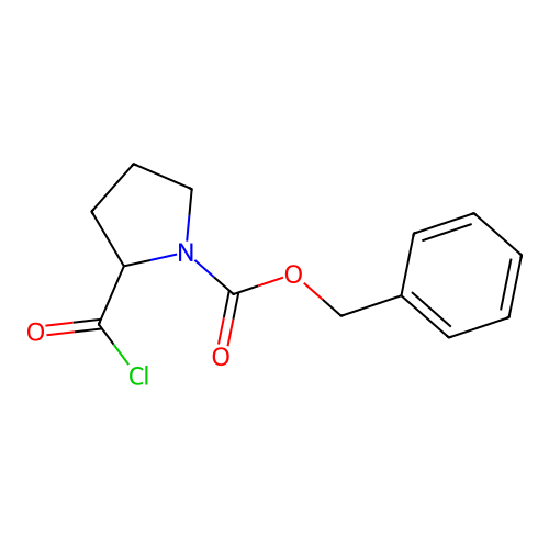 1-Pyrrolidinecarboxylic acid, 2-(chlorocarbonyl)-, phenylmethyl ester structure