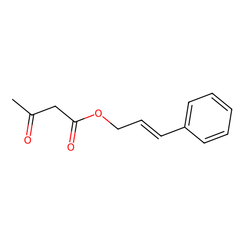 Cinnamyl 3-oxobutanoate structure