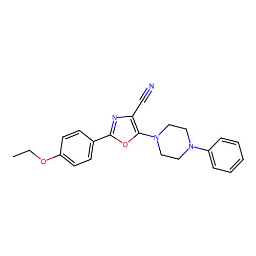 2-(4-Ethoxyphenyl)-5-(4-phenylpiperazin-1-yl)-1,3-oxazole-4-carbonitrile structure