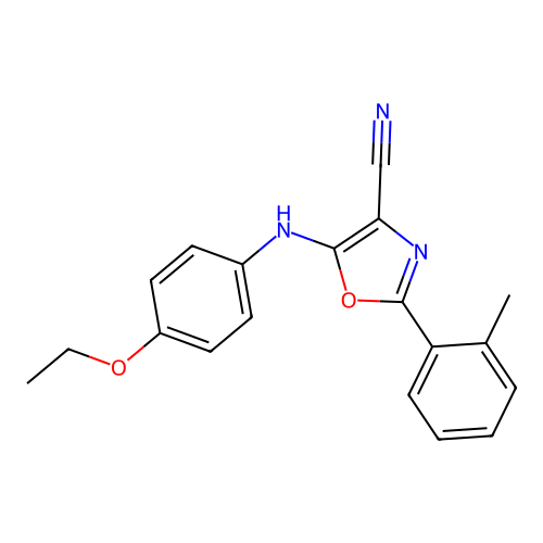 5-[(4-Ethoxyphenyl)amino]-2-(2-methylphenyl)-1,3-oxazole-4-carbonitrile structure