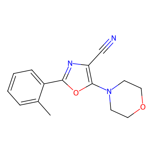 2-(2-Methylphenyl)-5-(morpholin-4-yl)-1,3-oxazole-4-carbonitrile structure