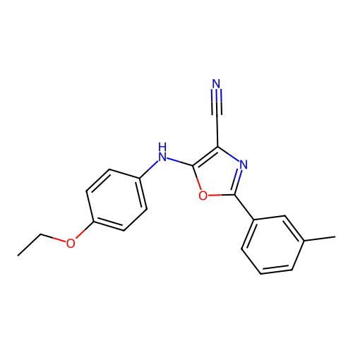 5-[(4-Ethoxyphenyl)amino]-2-(3-methylphenyl)-1,3-oxazole-4-carbonitrile structure