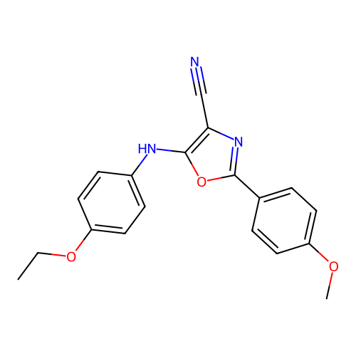 5-((4-Ethoxyphenyl)amino)-2-(4-methoxyphenyl)oxazole-4-carbonitrile structure
