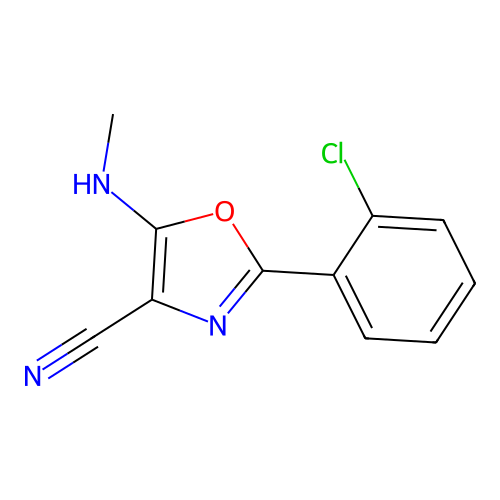 2-(2-Chlorophenyl)-5-(methylamino)-4-oxazolecarbonitrile structure