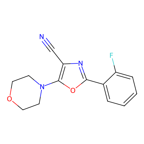 2-(2-Fluorophenyl)-5-(morpholin-4-yl)-1,3-oxazole-4-carbonitrile structure