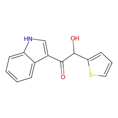 2-Hydroxy-1-(1h-indol-3-yl)-2-(2-thienyl)ethanone structure