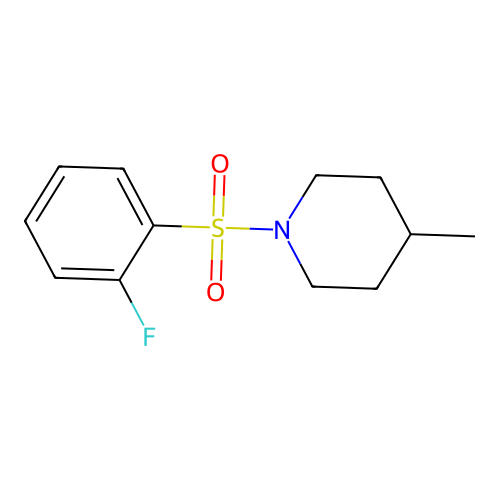 1-[(2-Fluorophenyl)sulfonyl]-4-methylpiperidine structure