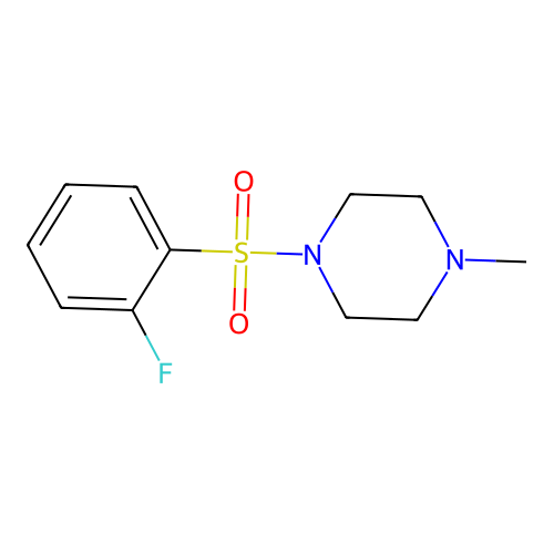 1-[(2-Fluorophenyl)sulfonyl]-4-methylpiperazine structure