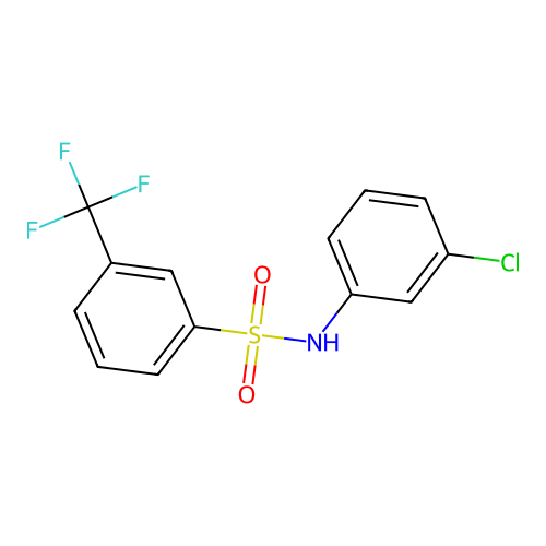 N-(3-chlorophenyl)-3-(trifluoromethyl)benzenesulfonamide structure