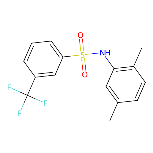 N-(2,5-dimethylphenyl)-3-(trifluoromethyl)benzenesulfonamide structure
