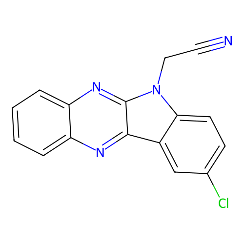 2-(2-Chloroindolo[2,3-b]quinoxalin-5-yl)ethanenitrile structure