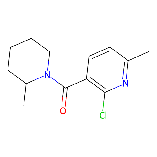 Piperidine, 1-[(2-chloro-6-methyl-3-pyridinyl)carbonyl]-2-methyl- structure