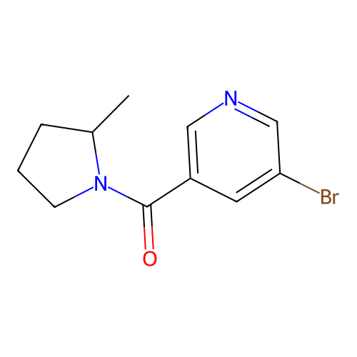Pyrrolidine, 1-[(5-bromo-3-pyridinyl)carbonyl]-2-methyl- structure