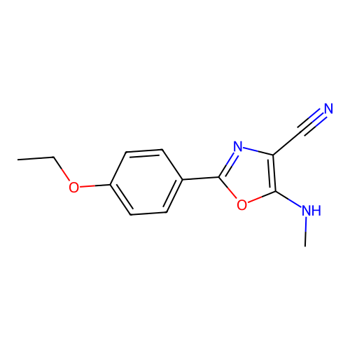 2-(4-Ethoxyphenyl)-5-(methylamino)-1,3-oxazole-4-carbonitrile structure