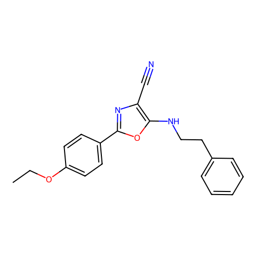 2-(4-Ethoxyphenyl)-5-[(2-phenylethyl)amino]-1,3-oxazole-4-carbonitrile structure
