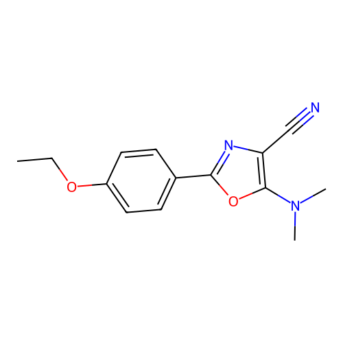 5-(Dimethylamino)-2-(4-ethoxyphenyl)-1,3-oxazole-4-carbonitrile structure