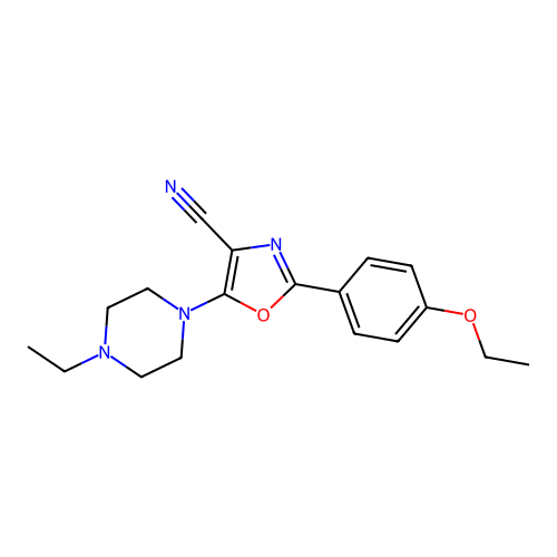 2-(4-Ethoxyphenyl)-5-(4-ethylpiperazin-1-yl)-1,3-oxazole-4-carbonitrile structure