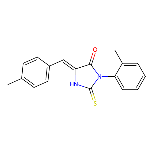 4-Imidazolidinone, 3-(2-methylphenyl)-5-((4-methylphenyl)methylene)-2-thioxo- structure