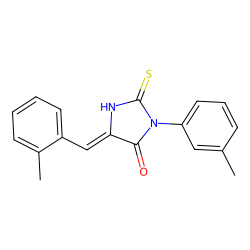 4-Imidazolidinone, 3-(3-methylphenyl)-5-((2-methylphenyl)methylene)-2-thioxo- structure
